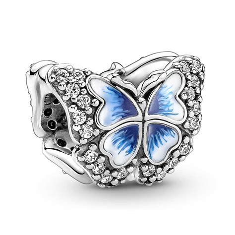 blue pandora charms|pandora oversized butterfly charm.